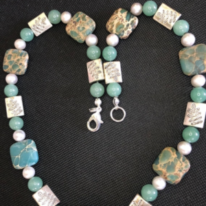 Adventurine Gemstone & Cultured Pearl Necklace