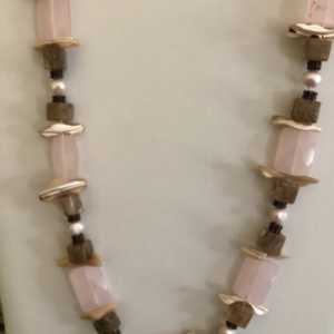 Rose Quartz & Pink Pearl Necklace