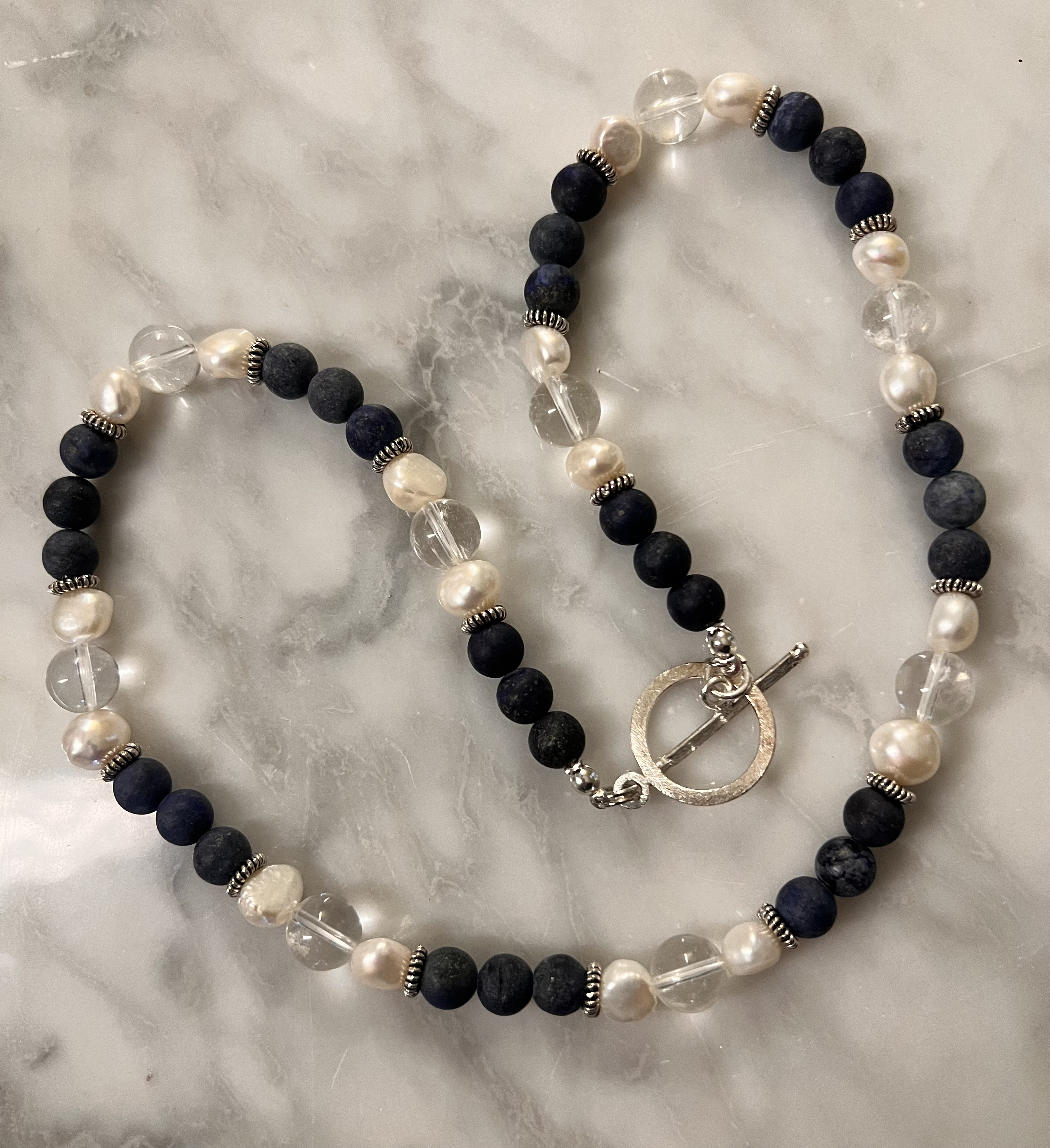 Lapis Lazuli & Pearl Necklace